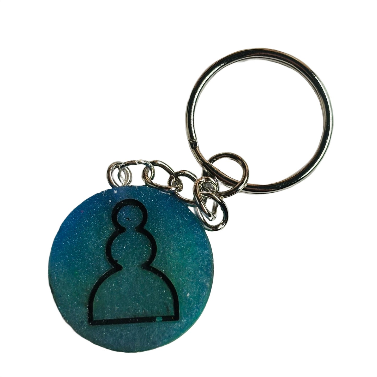 Aqua Green Pawn - Handmade Resin Keychain