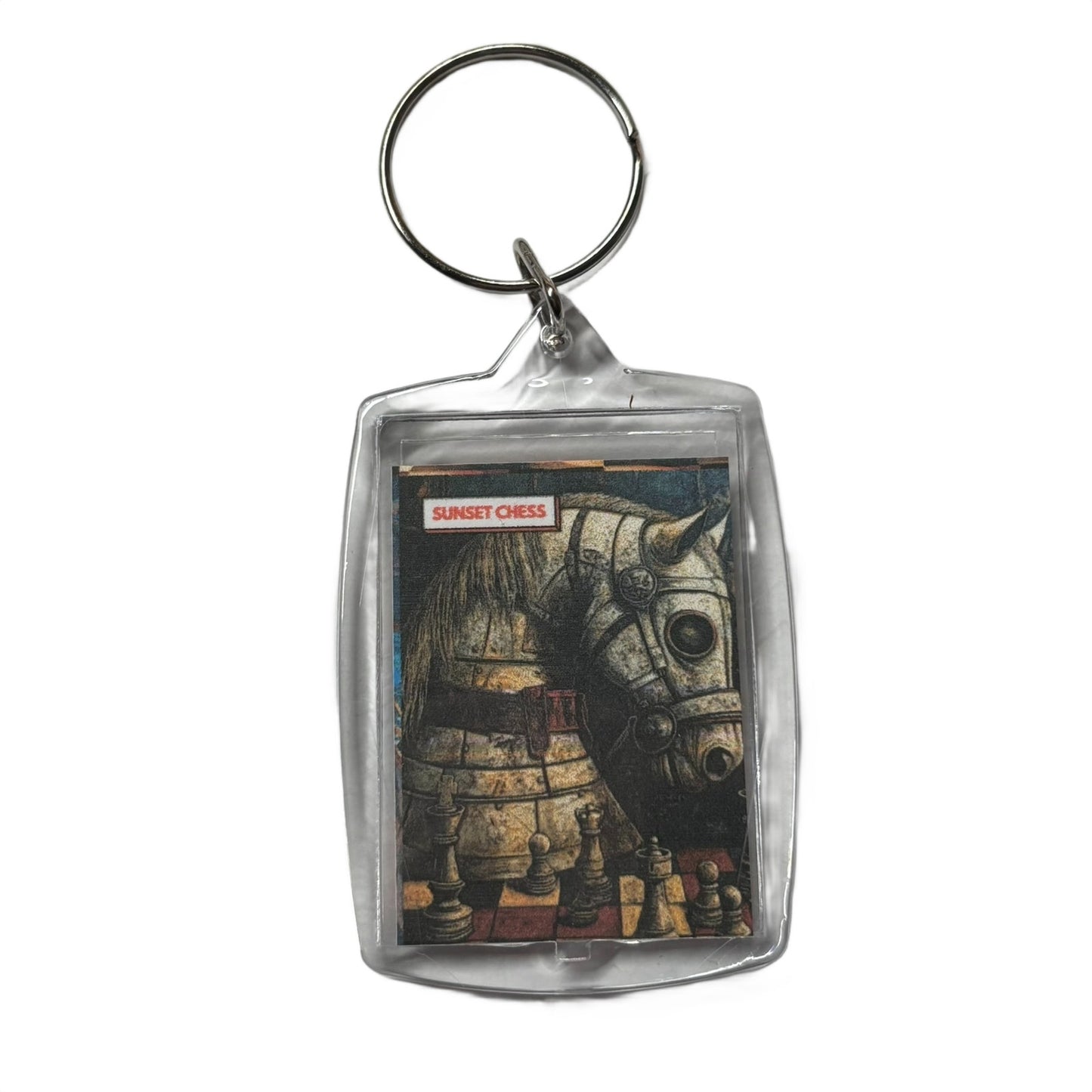 Sad Knight - Chess  Photo Keychain