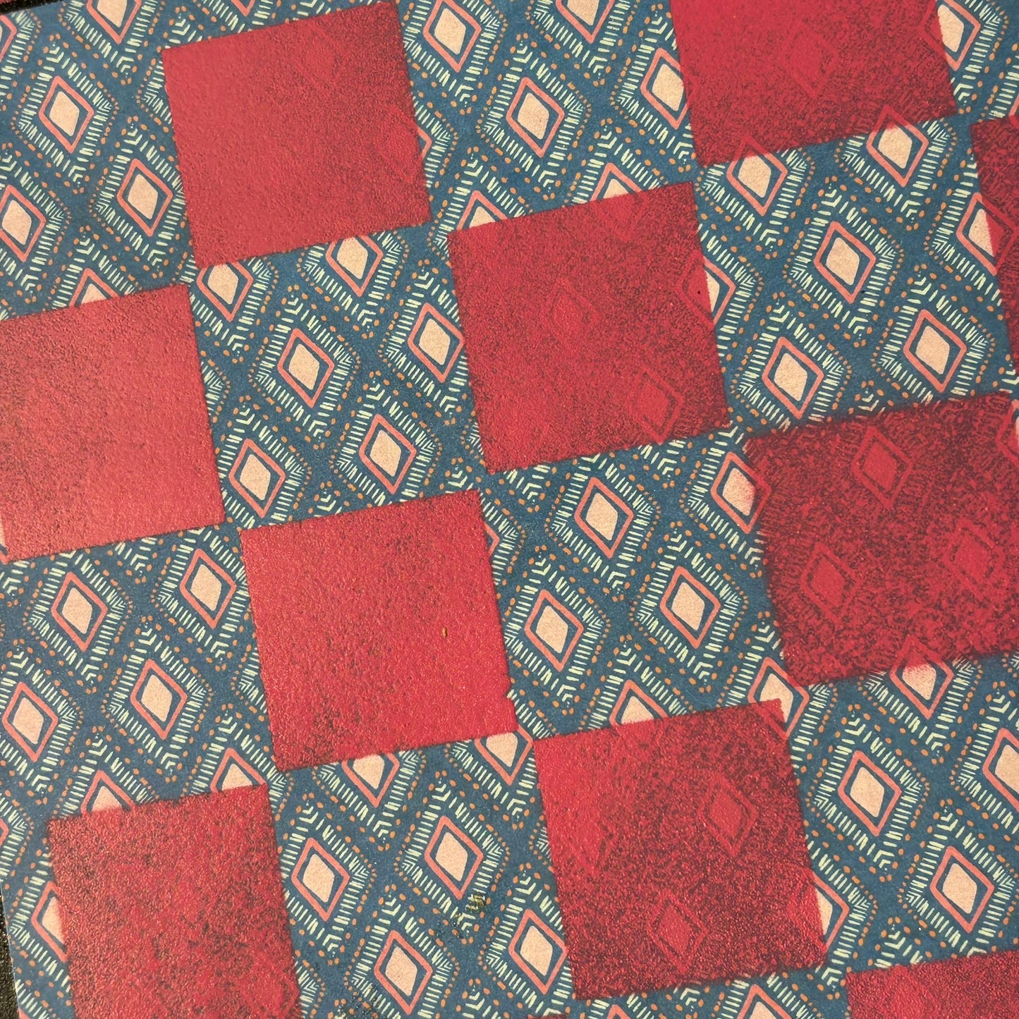 Pink & Blue Pattern - Scrapbook Chess Board