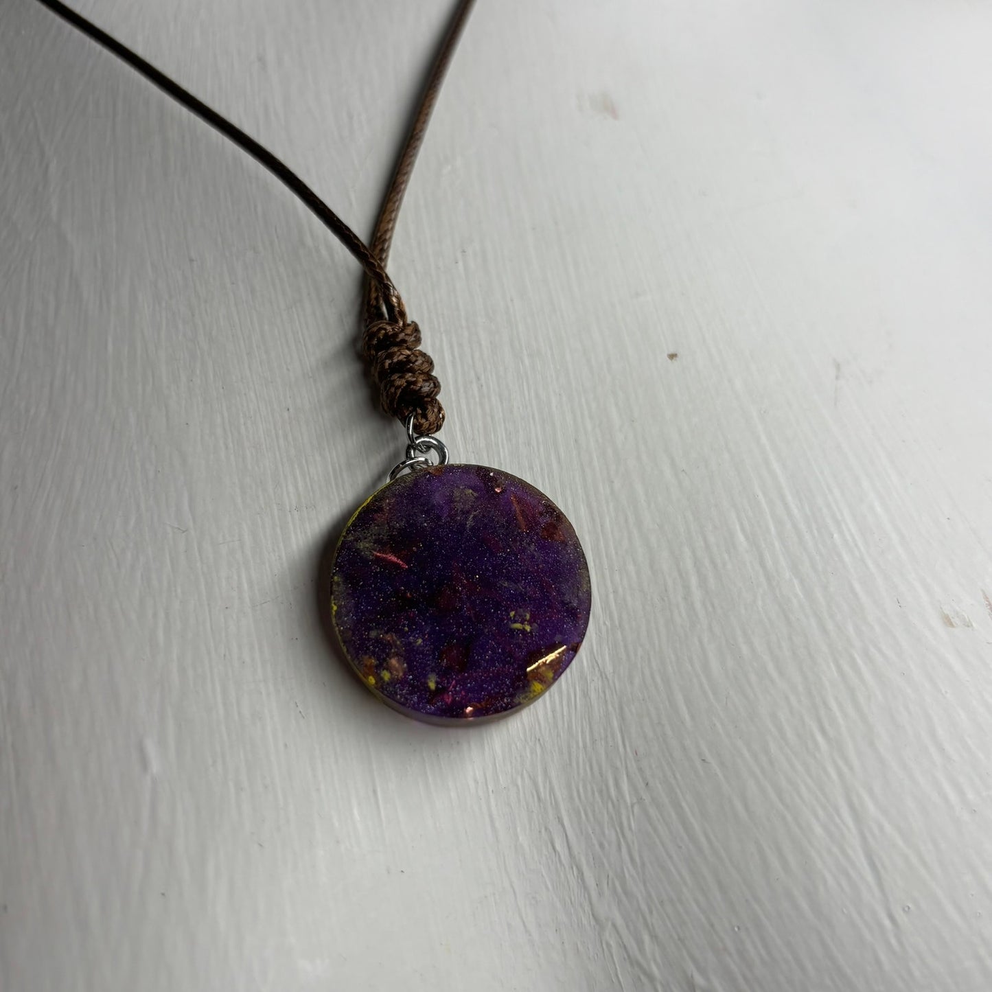 Purple Knight - Handmade Resin Chess Necklace