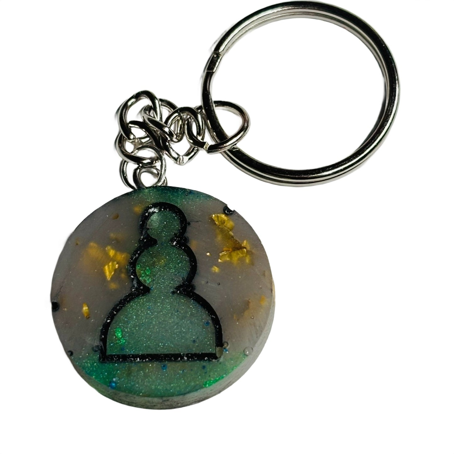 Green Royal Pawn Mix - Handmade Resin Keychain