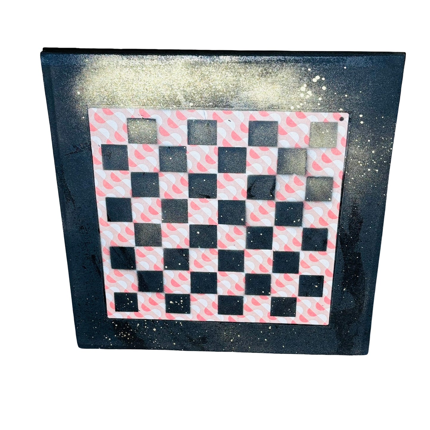 Orange Peach Pattern - Large Scrapbook Chess Board