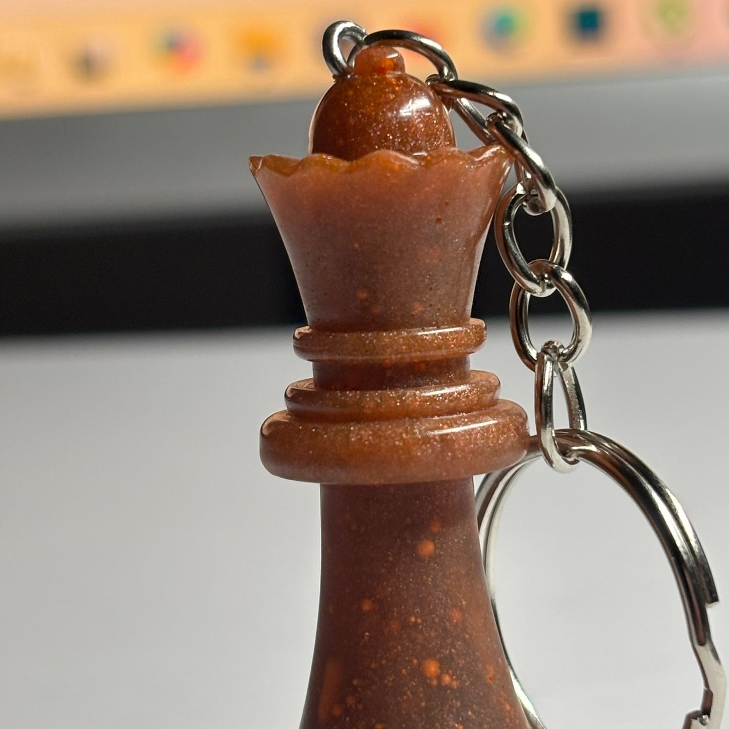 Solid Brown Queen - Handmade Resin Keychain