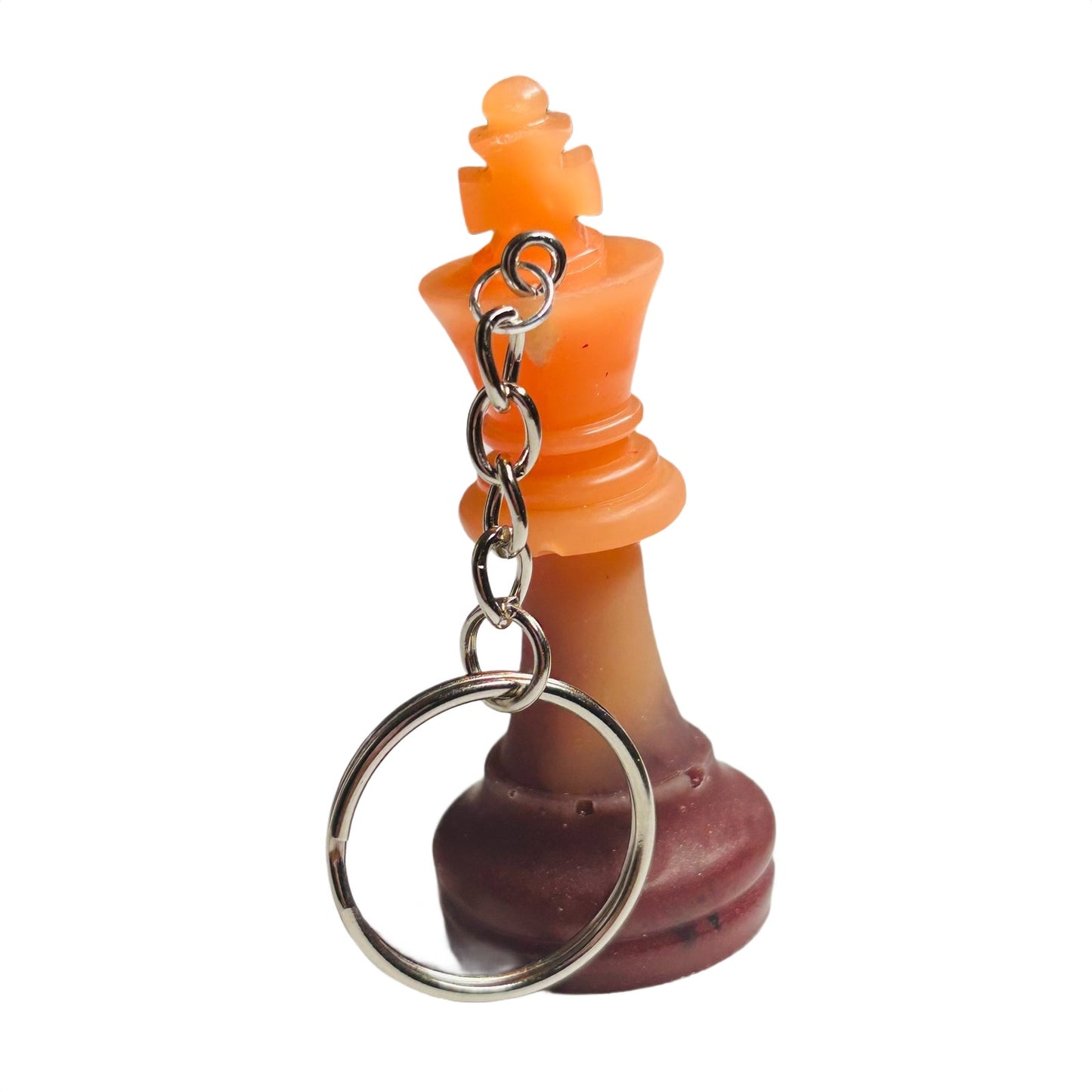 Orange/Brown King - Handmade Resin Keychain