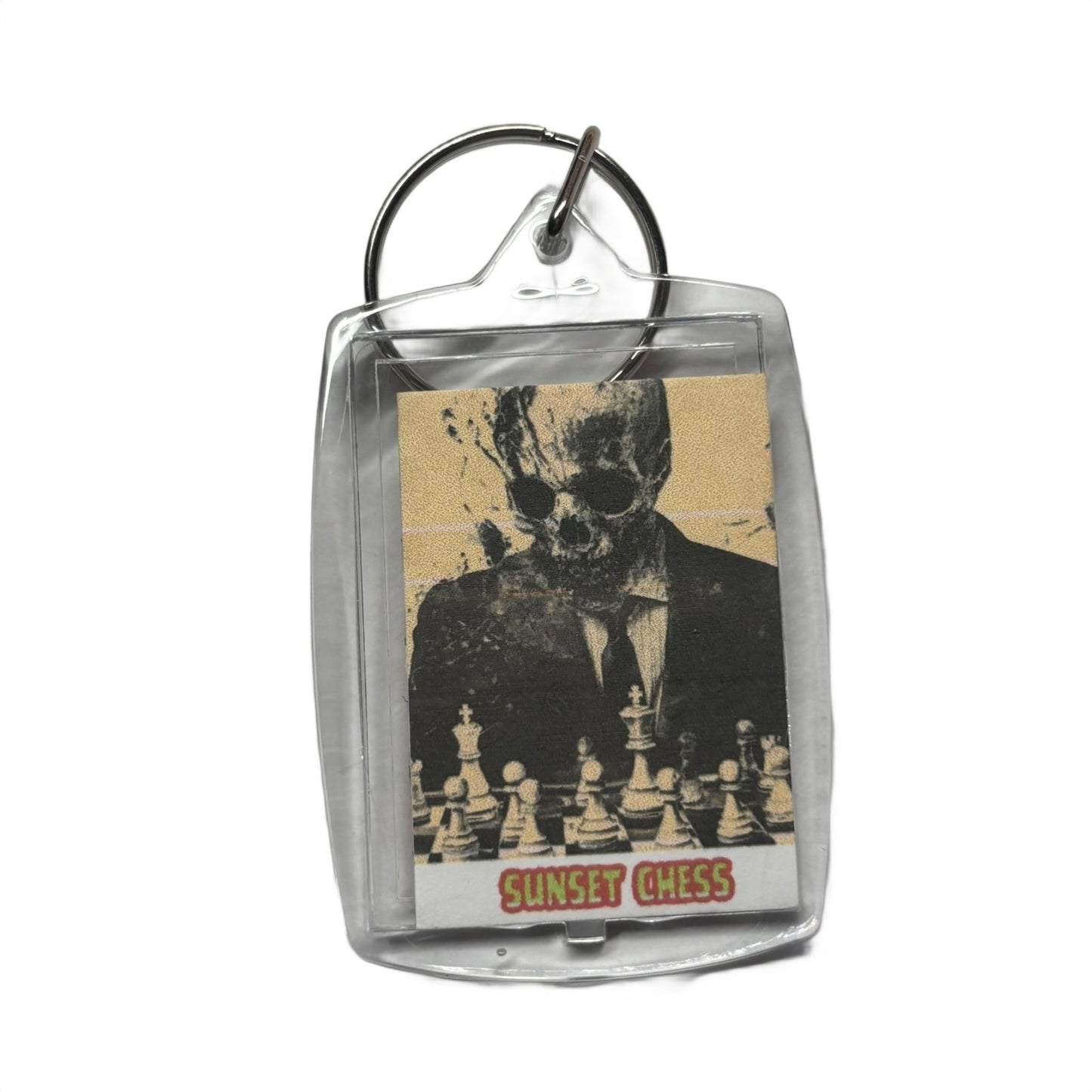 Skeleton Man - Chess  Photo Keychain