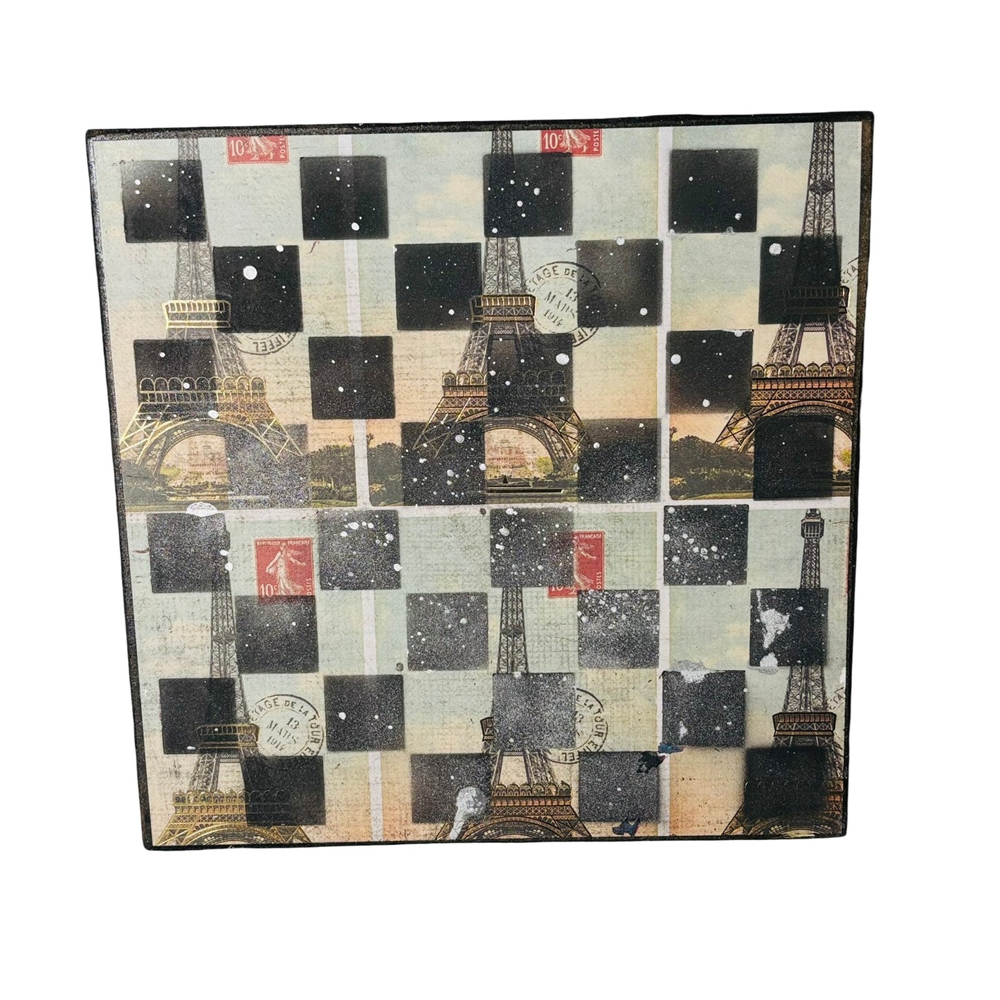 Vintage Tower - Scrapbook Chess Board