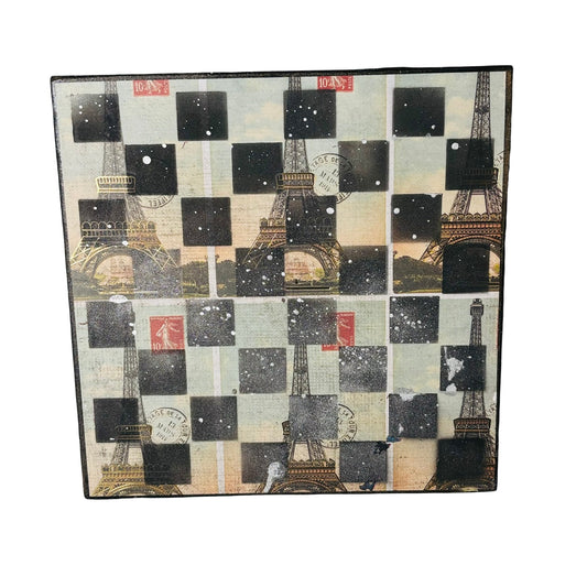 Vintage Tower - Scrapbook Chess Board