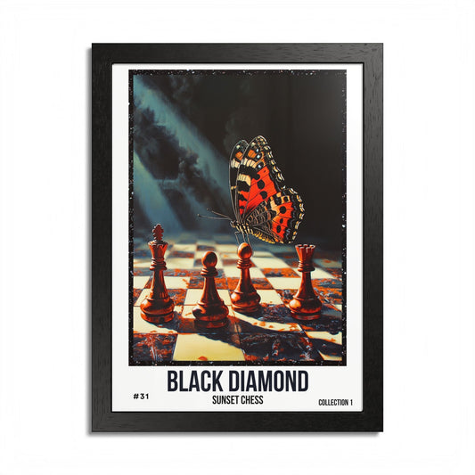 Black Diamond - Collection 1 Card #31 - Sunset Card Poster Framed 12"x16"