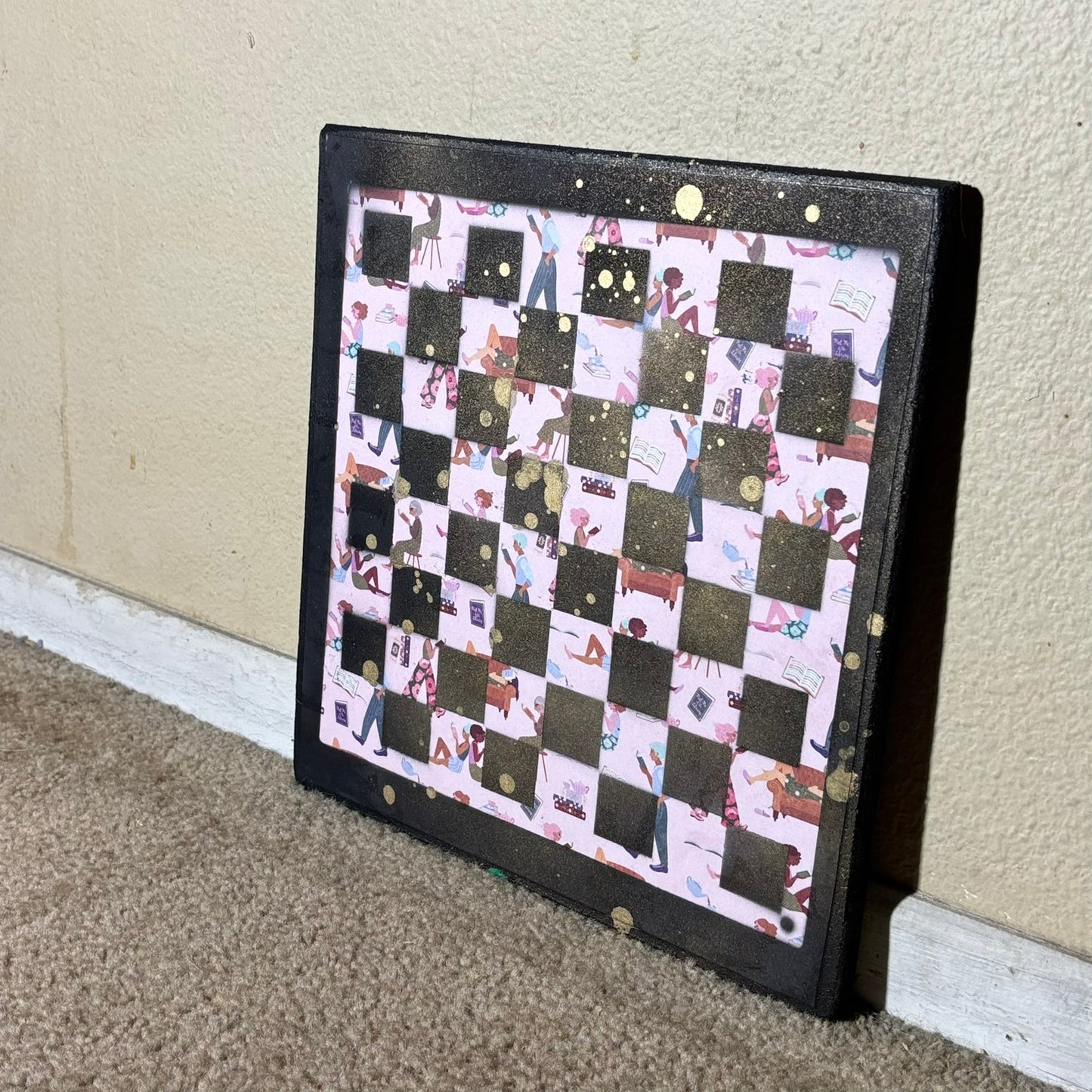 Pink Activities - Scrapbook Chess Board