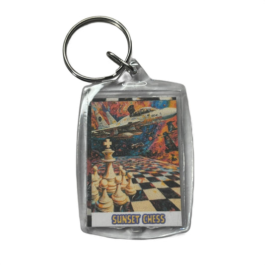 Fighter Jet - Chess  Photo Keychain