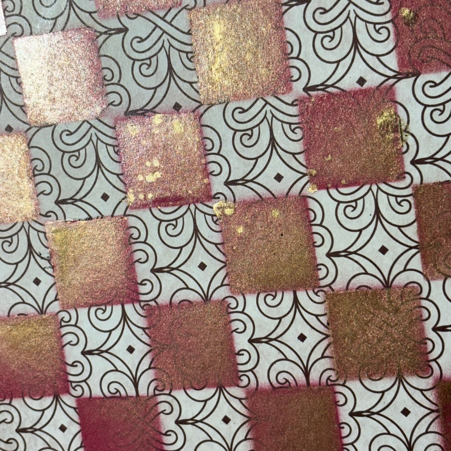 Pink & White - Scrapbook Chess Board