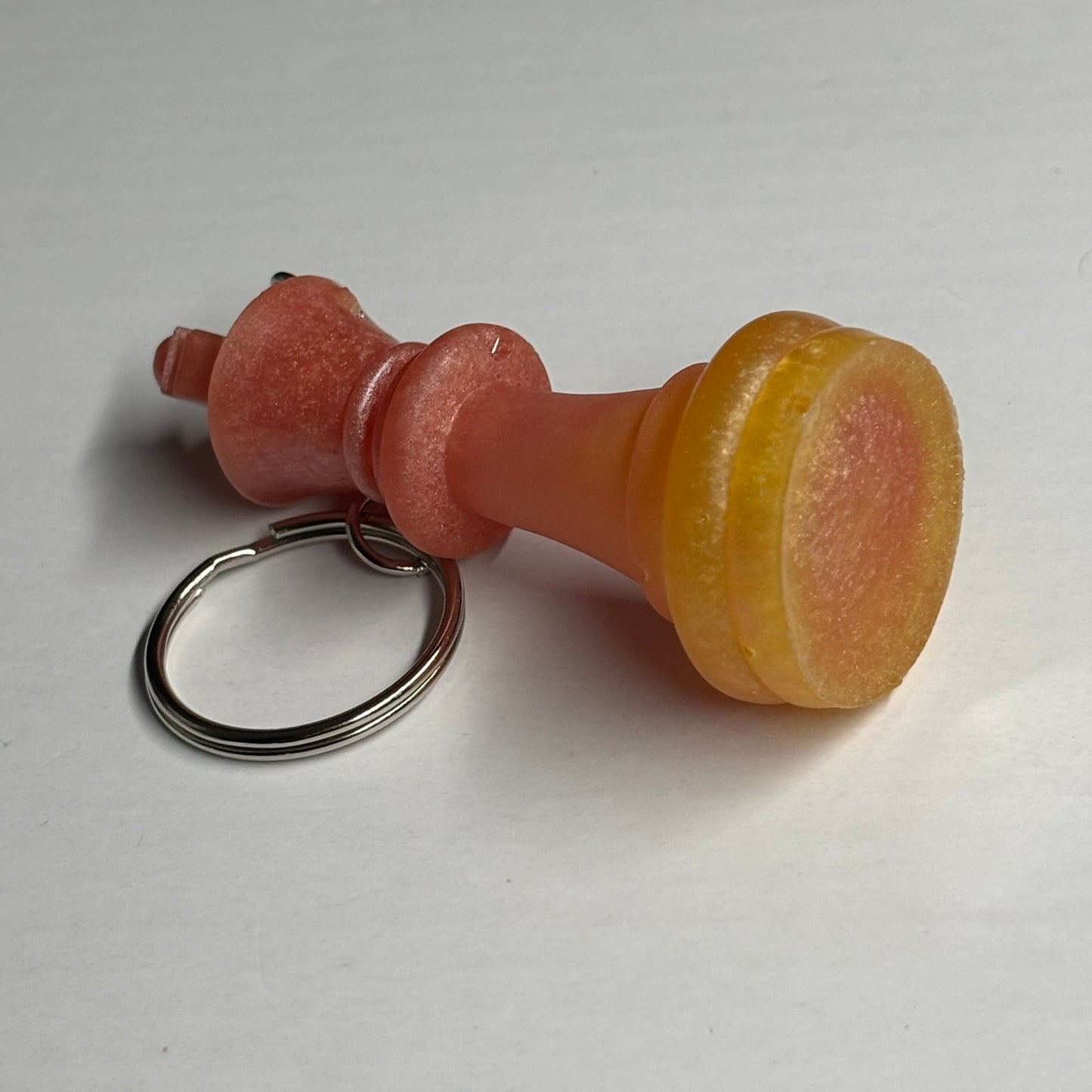 Peach Pink King - Handmade Resin Keychain