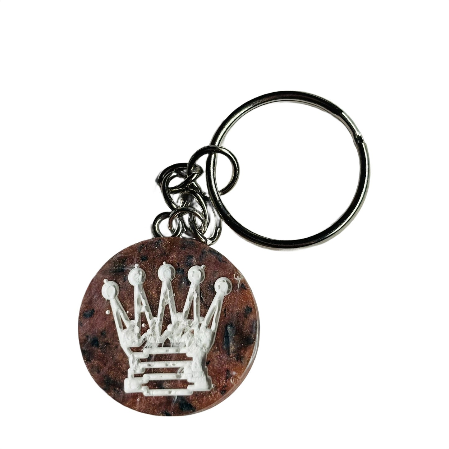 Royal Peach Queen - Handmade Resin Keychain