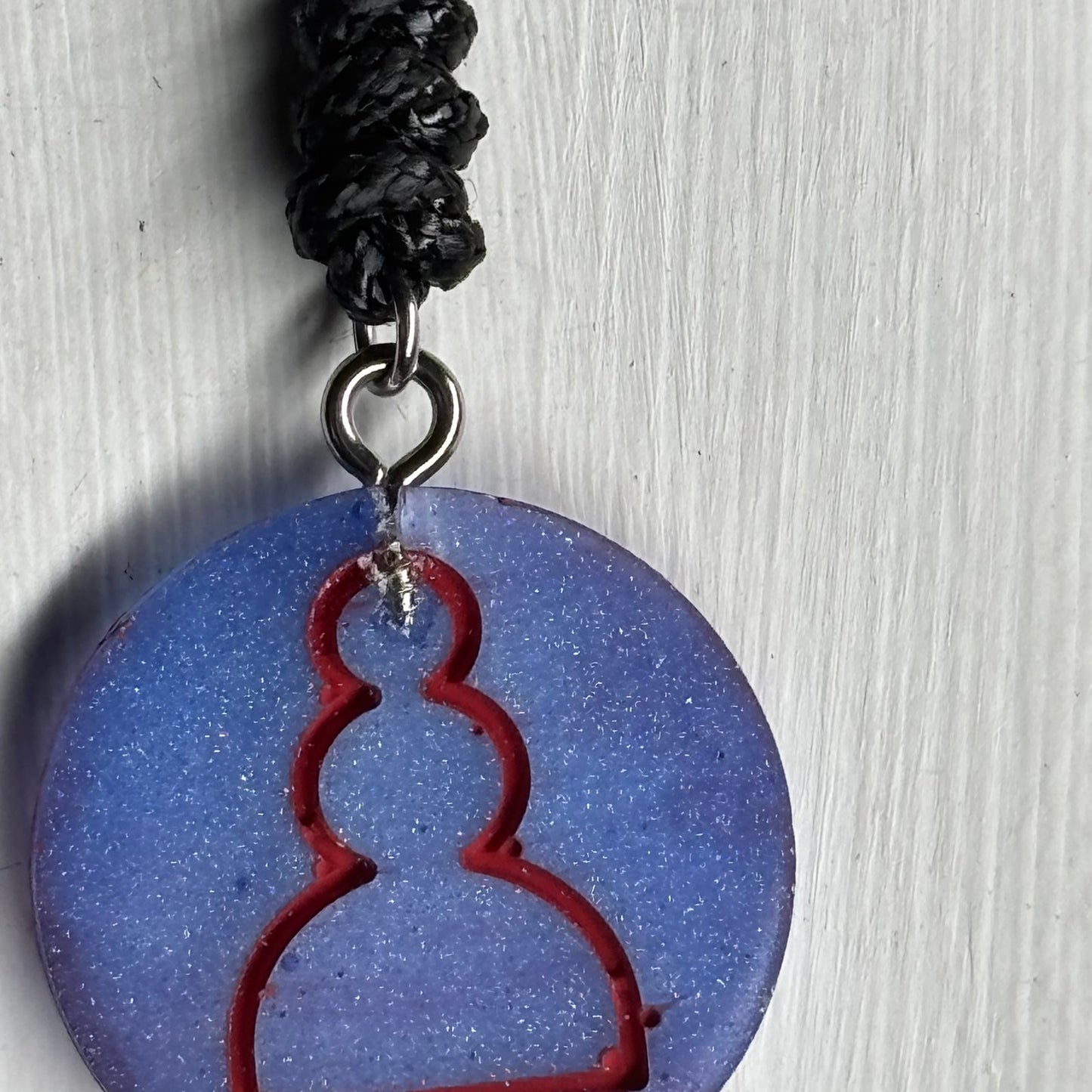 Blue Pawn - Handmade Resin Chess Necklace