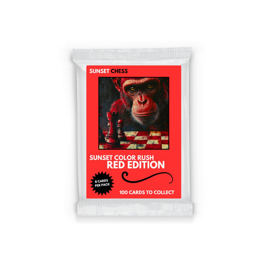 Red Color Rush - Sunset Chess Scrapbook Card Pack