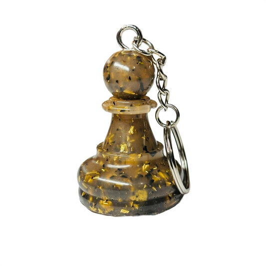 Brown Royal Pawn - Handmade Resin Keychain - Large Edition