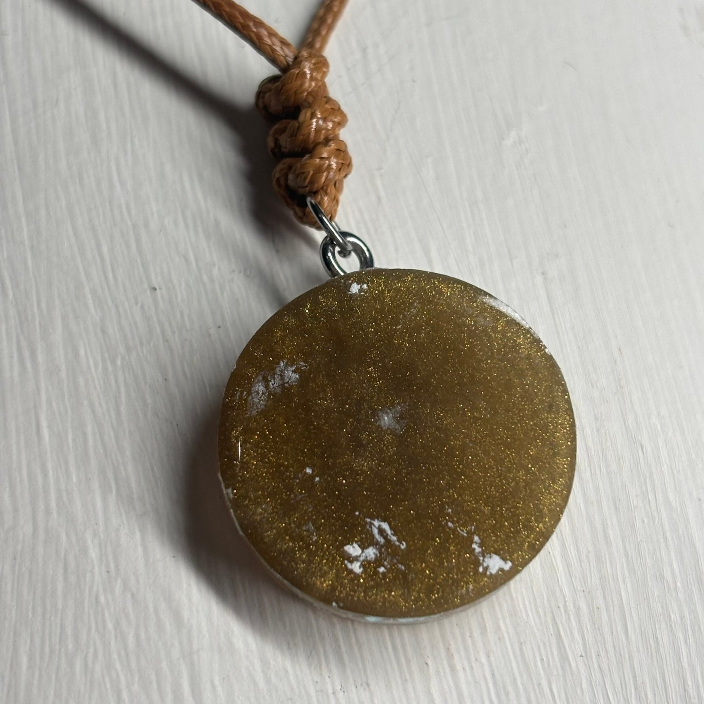 Vintage Brown Bishop - Handmade Resin Chess Necklace