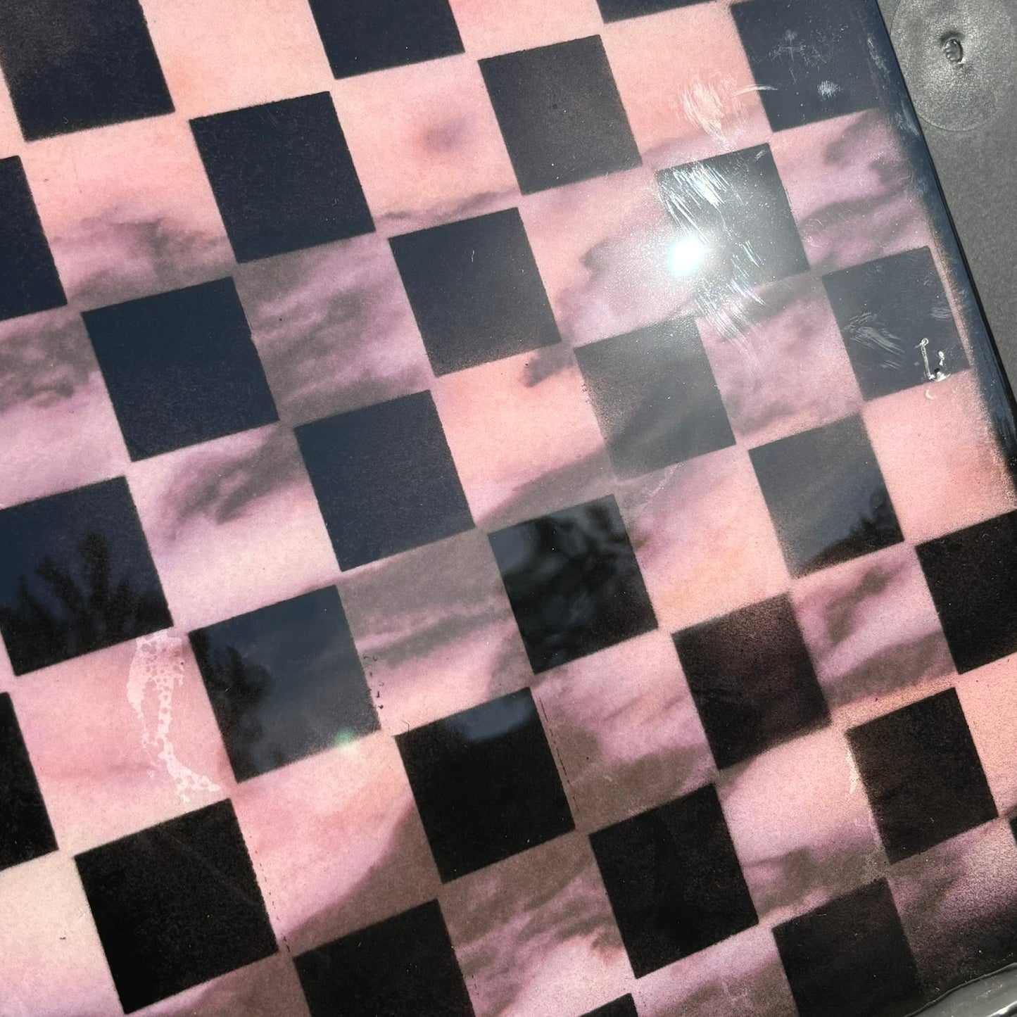 Pink Swish - Resin Coated Chess Board