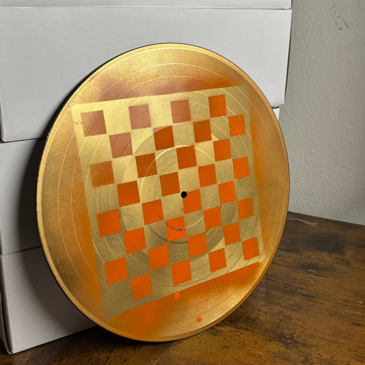 Golden Orange - Vinyl Chess Board