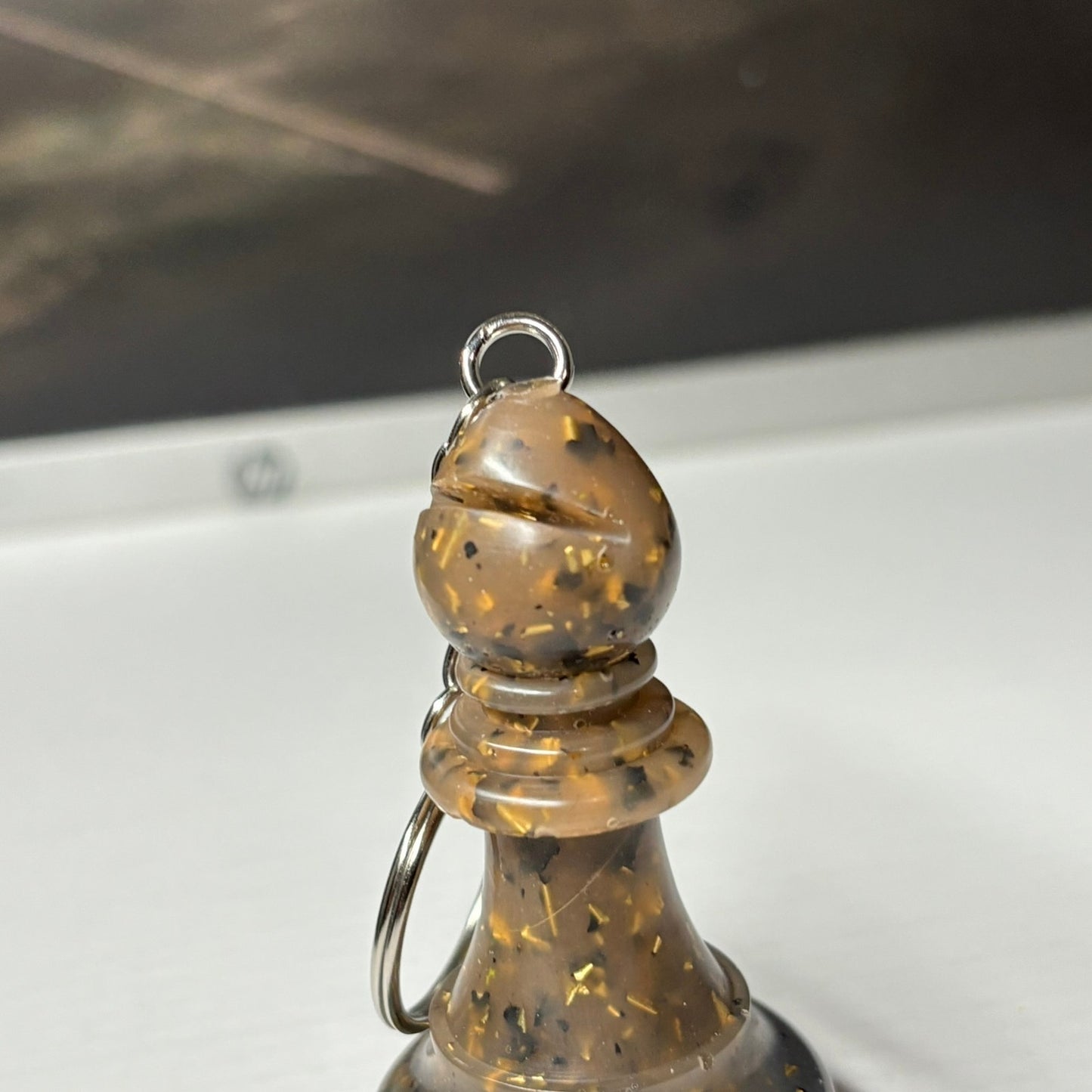 Supreme Brown Bishop - Handmade Resin Keychain - Large Edition