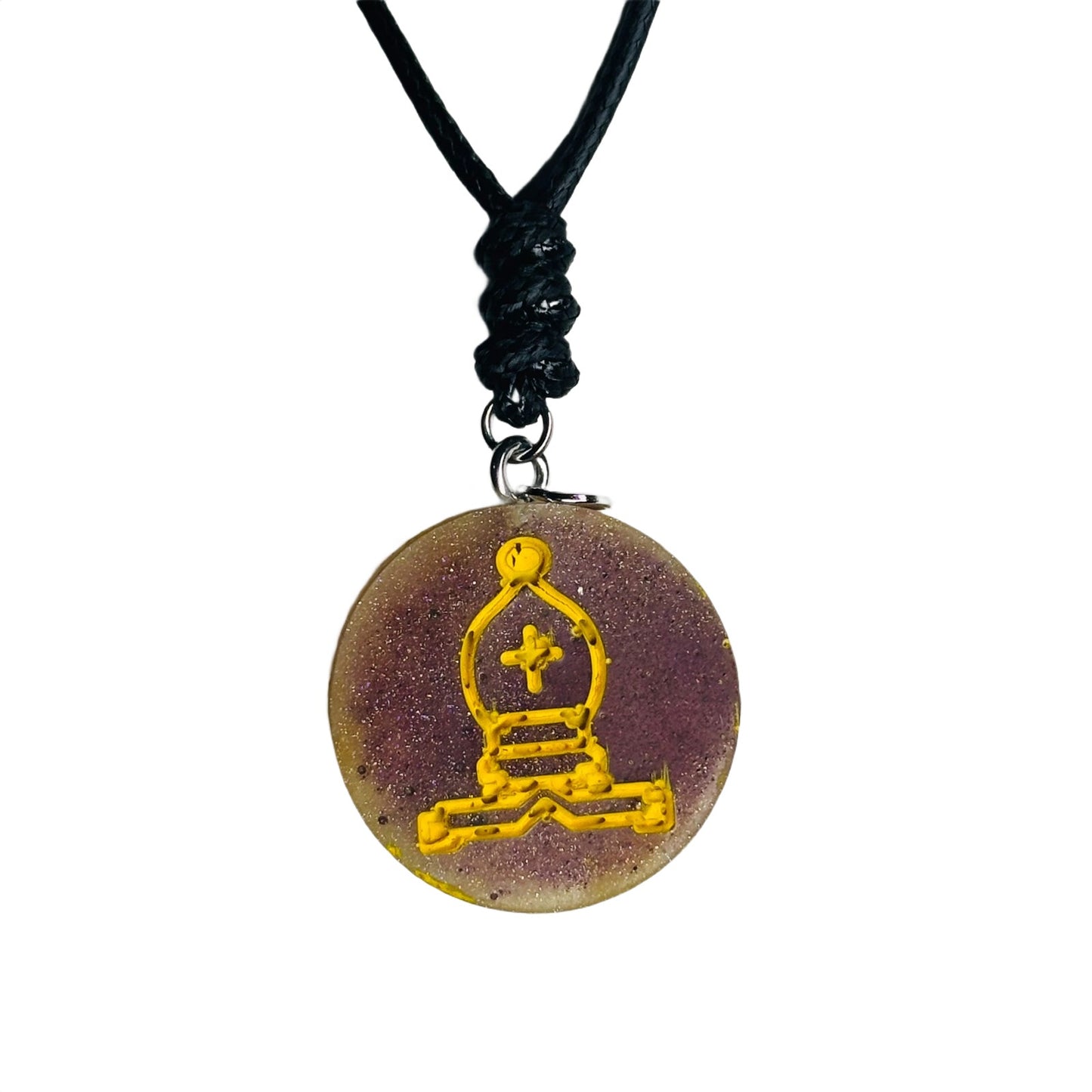 Rust Bishop - Handmade Resin Chess Necklace