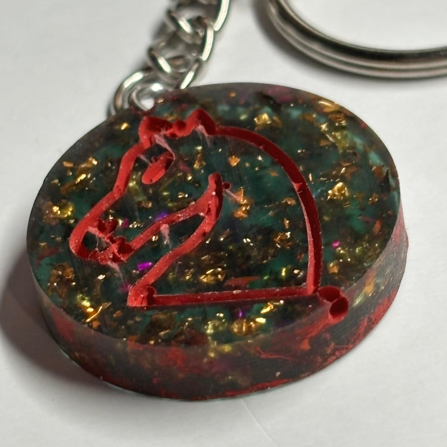 Stealth Royal Knight - Handmade Resin Keychain - Flat Edition