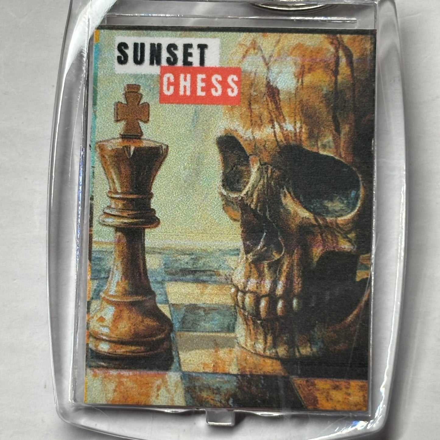Skulls Game - Chess  Photo Keychain