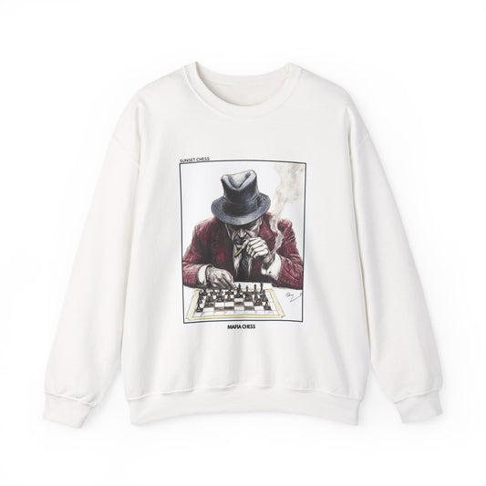 Mafia Chess - White Chess Crewneck Sweater