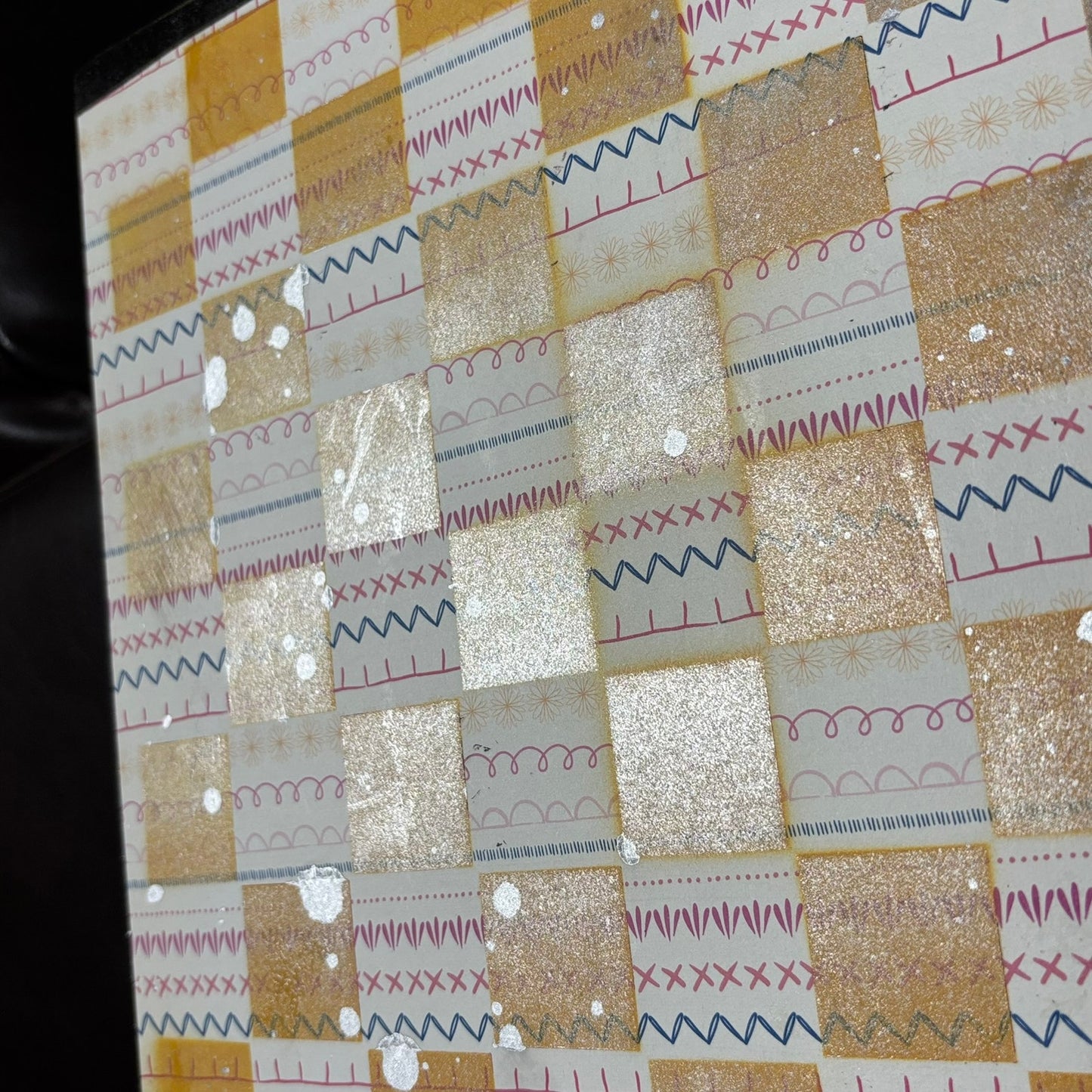 Sunset Yellow - Scrapbook Chess Board