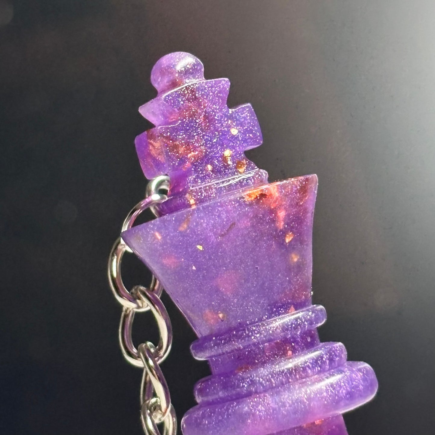 Purple/Red King - Handmade Resin Keychain