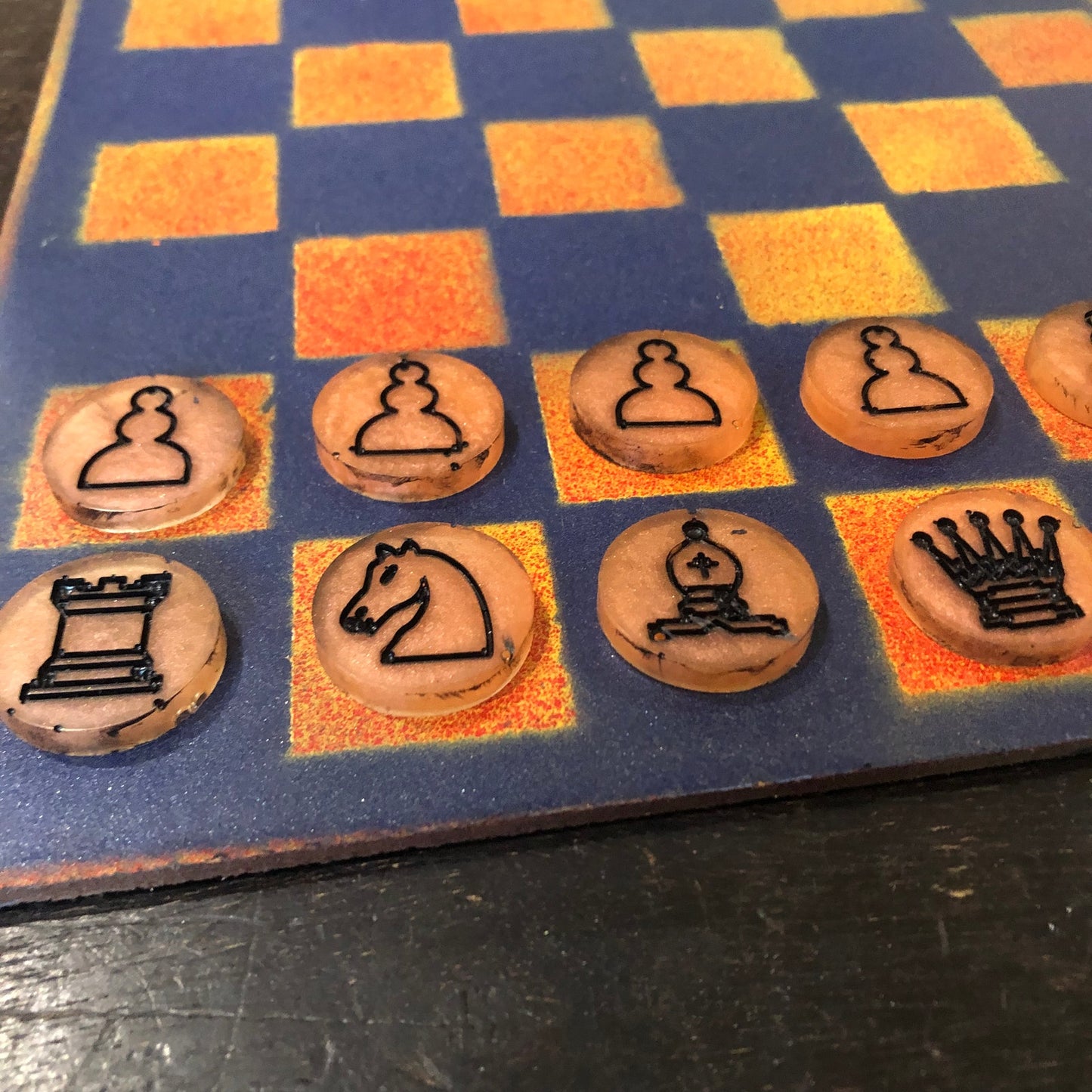 Spooky Purple - Painted Chess Set