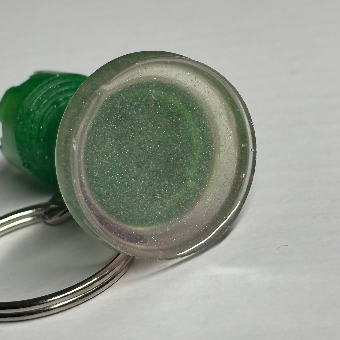 Green Rook - Handmade Resin Keychain