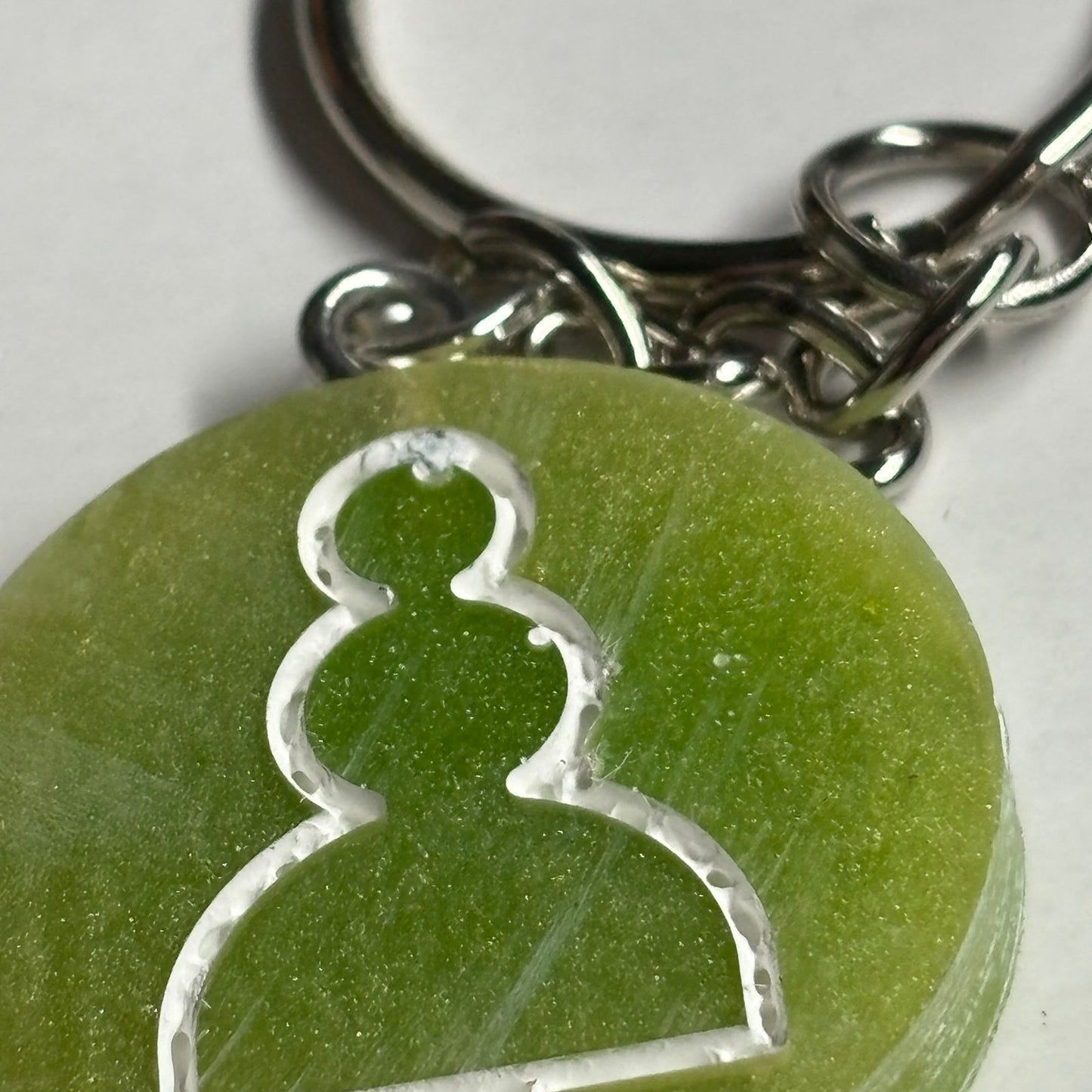 Lime Green Pawn - Handmade Resin Keychain