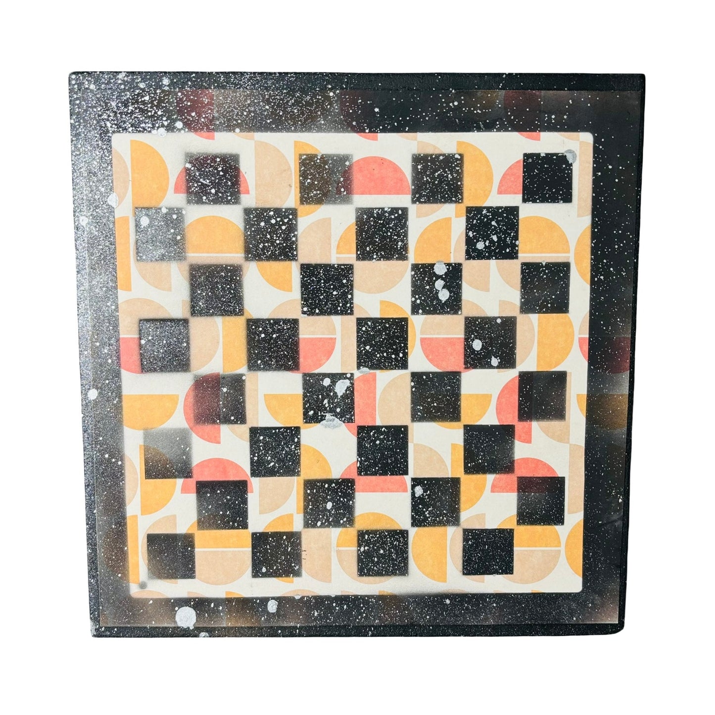 Peach Cream - Scrapbook Chess Board
