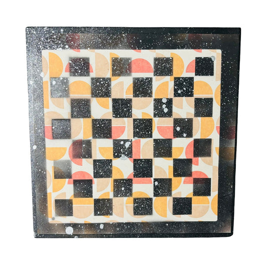 Peach Cream - Scrapbook Chess Board