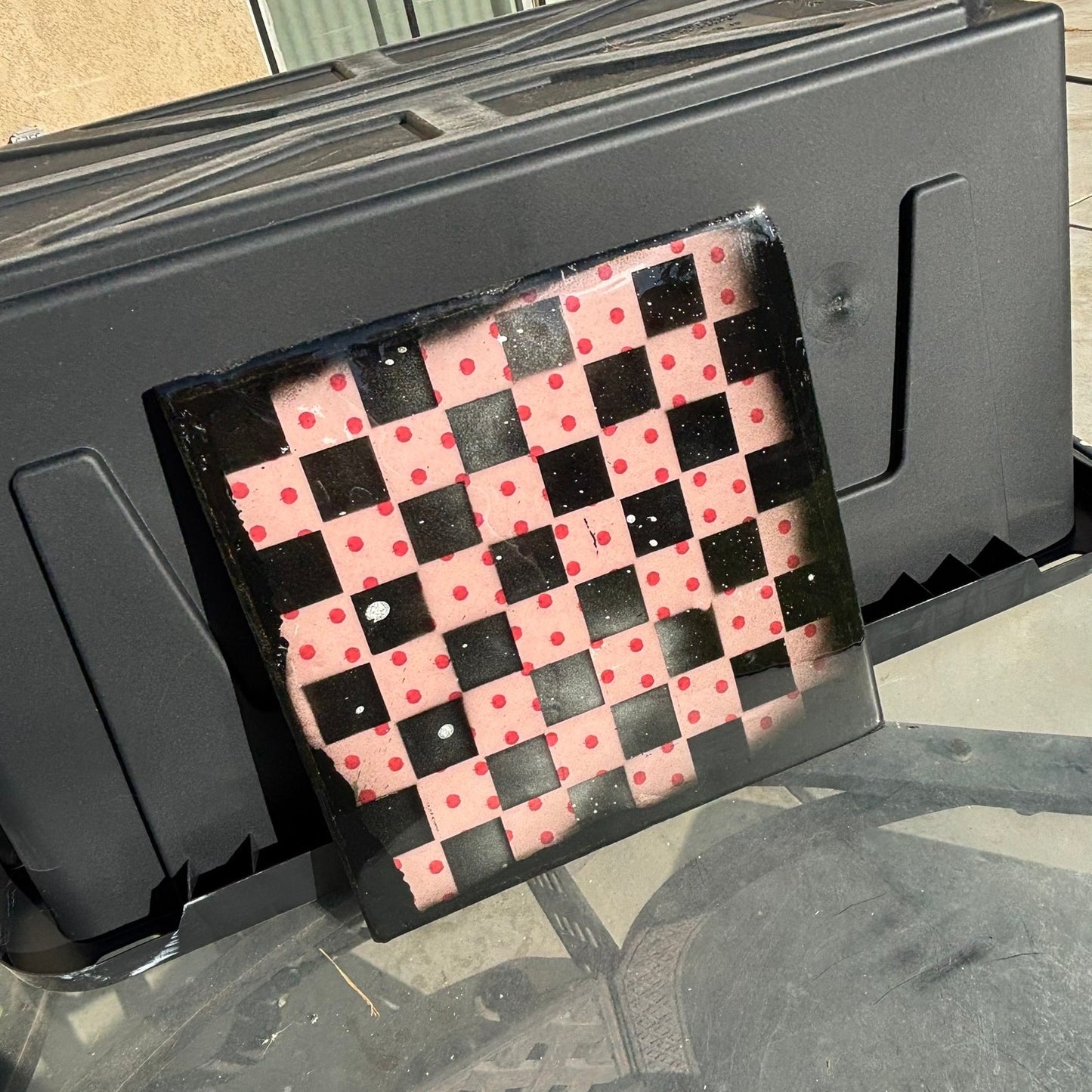 Spotted Pink - Resin Coated Chess Board