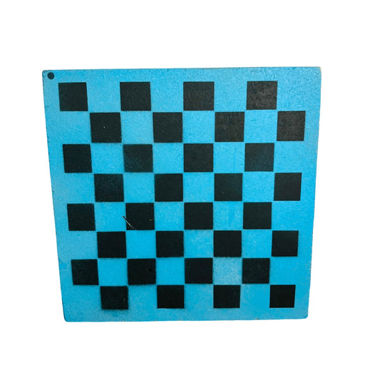 Black Blue - Painted Double Sided Chess Board