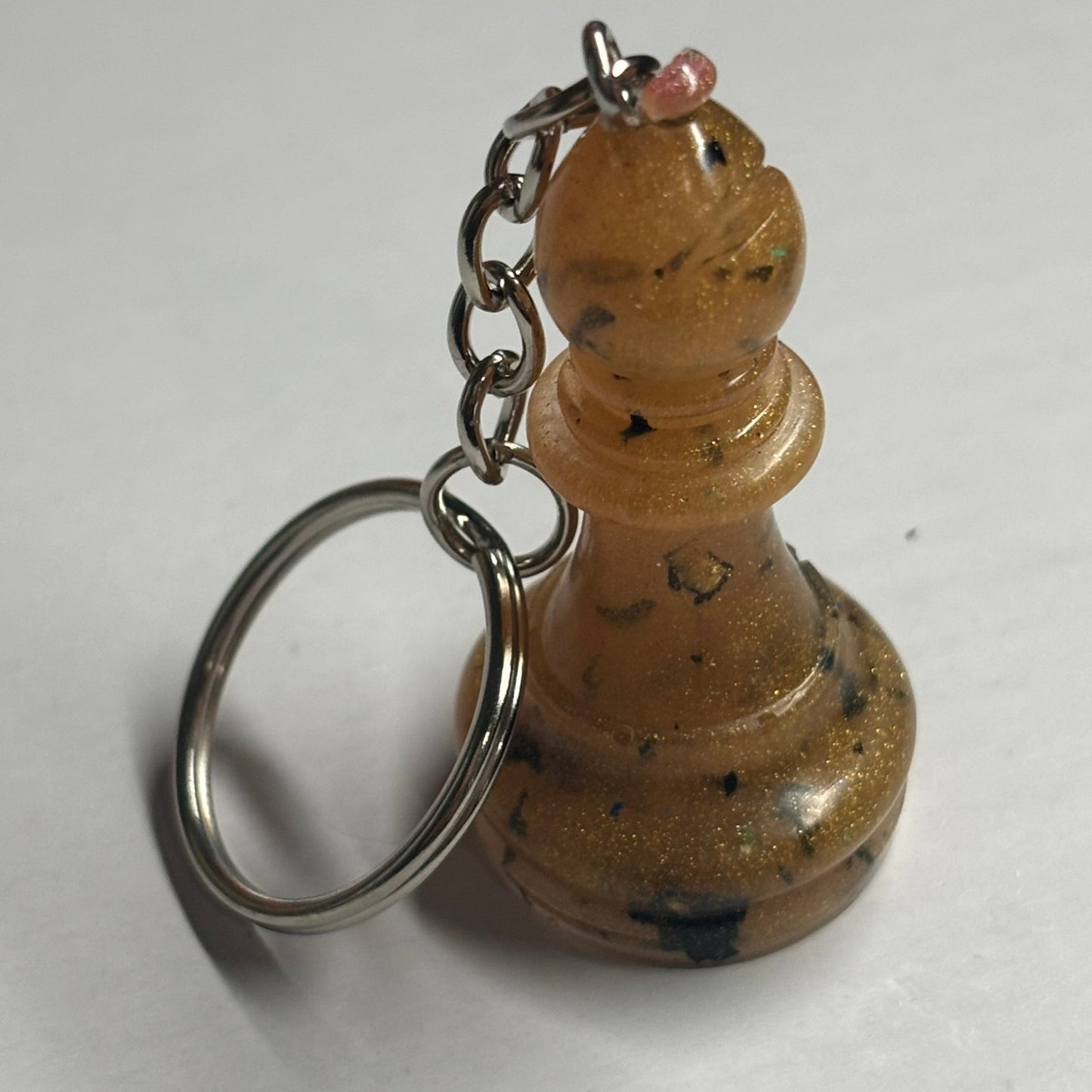 Sotted Yellow Bishop - Handmade Resin Keychain