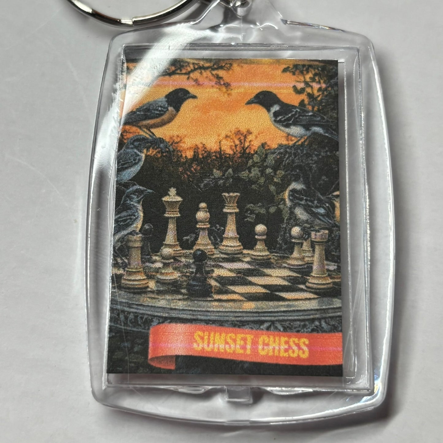 Mini Birds - Chess  Photo Keychain
