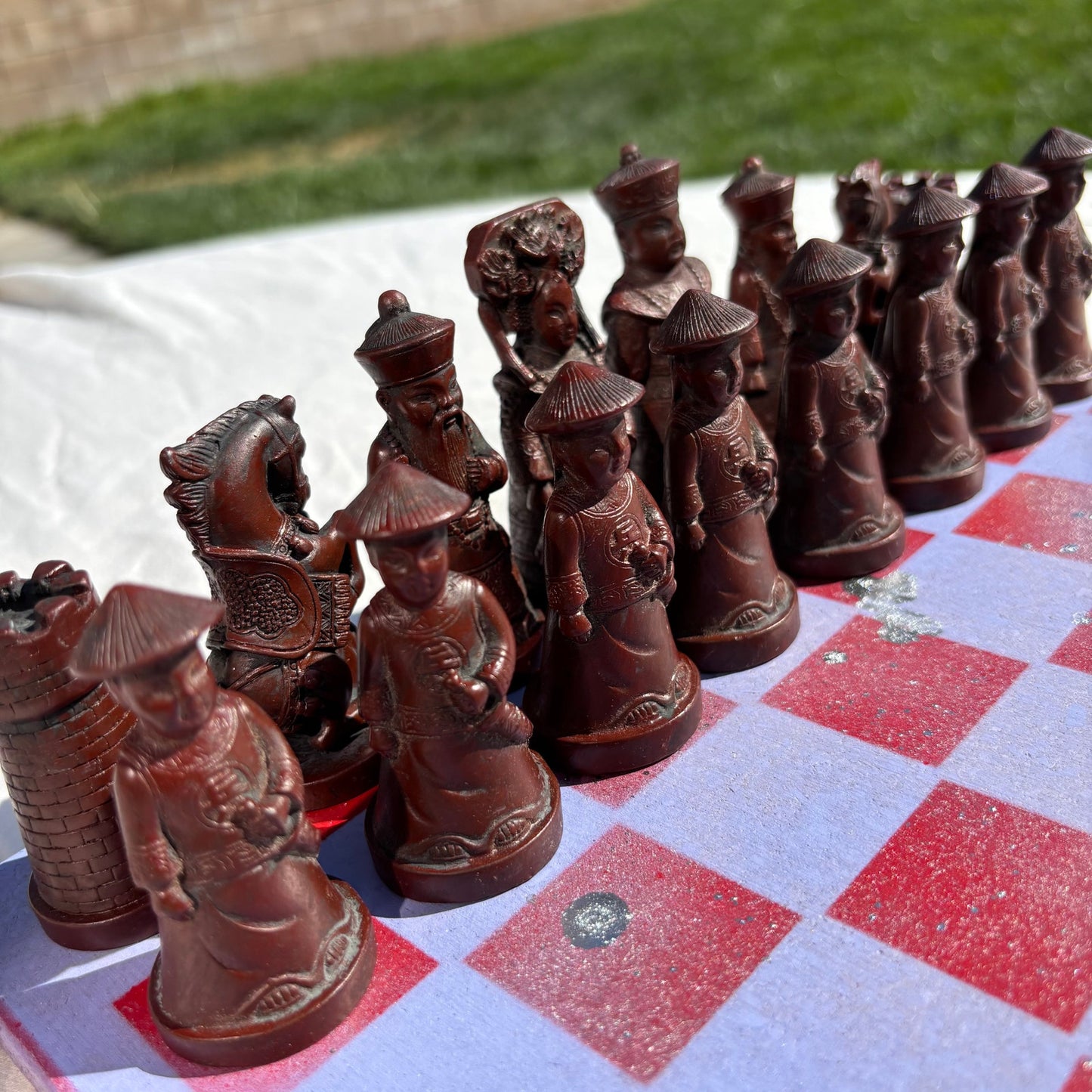 Purple & Red - Chinese Edition Chess Set