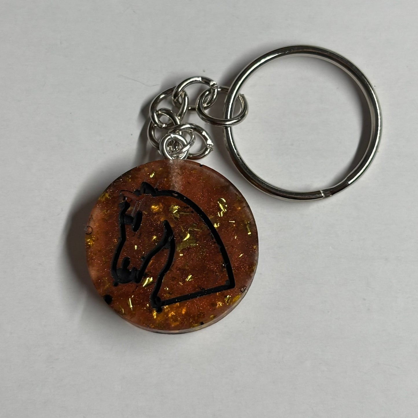 Royal Amber Knight - Handmade Resin Keychain