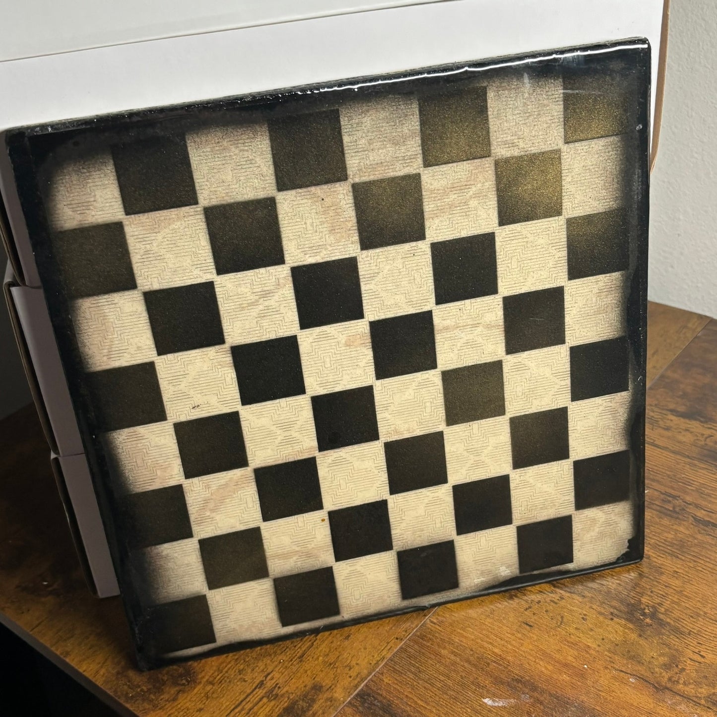 Simple Cream - Resin Coated Chess Board