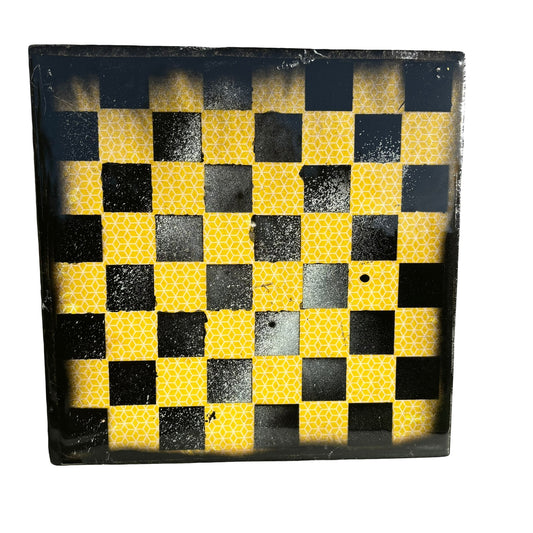 Yellow Hex - Resin Coated Chess Board