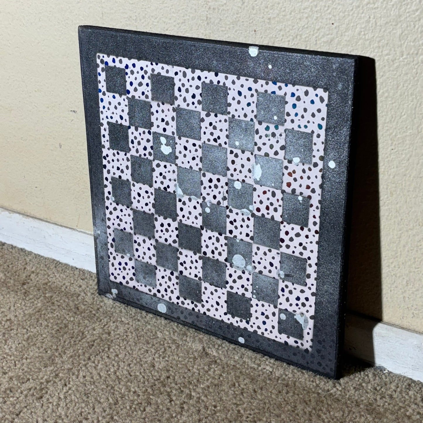 Spotted Print - Scrapbook Chess Board