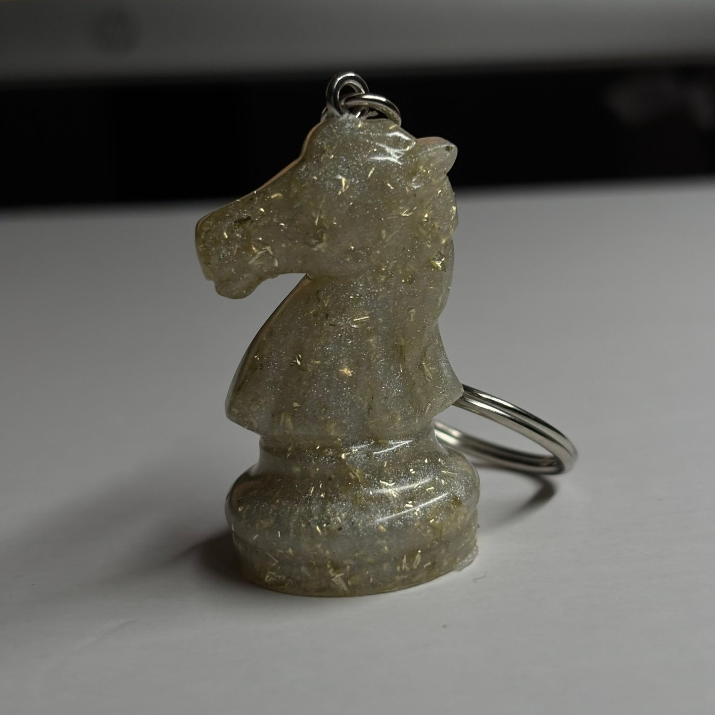White Crystal Knight - Handmade Resin Keychain