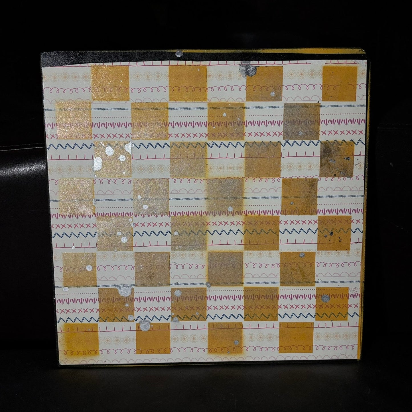 Sunset Yellow - Scrapbook Chess Board