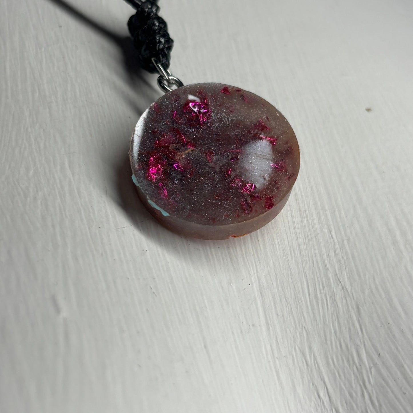 Cosmic Purple King - Handmade Resin Chess Necklace