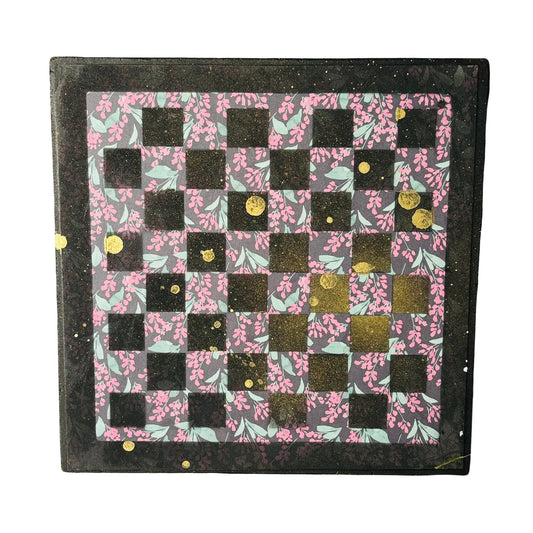 Beautiful Flowers - Scrapbook Chess Board