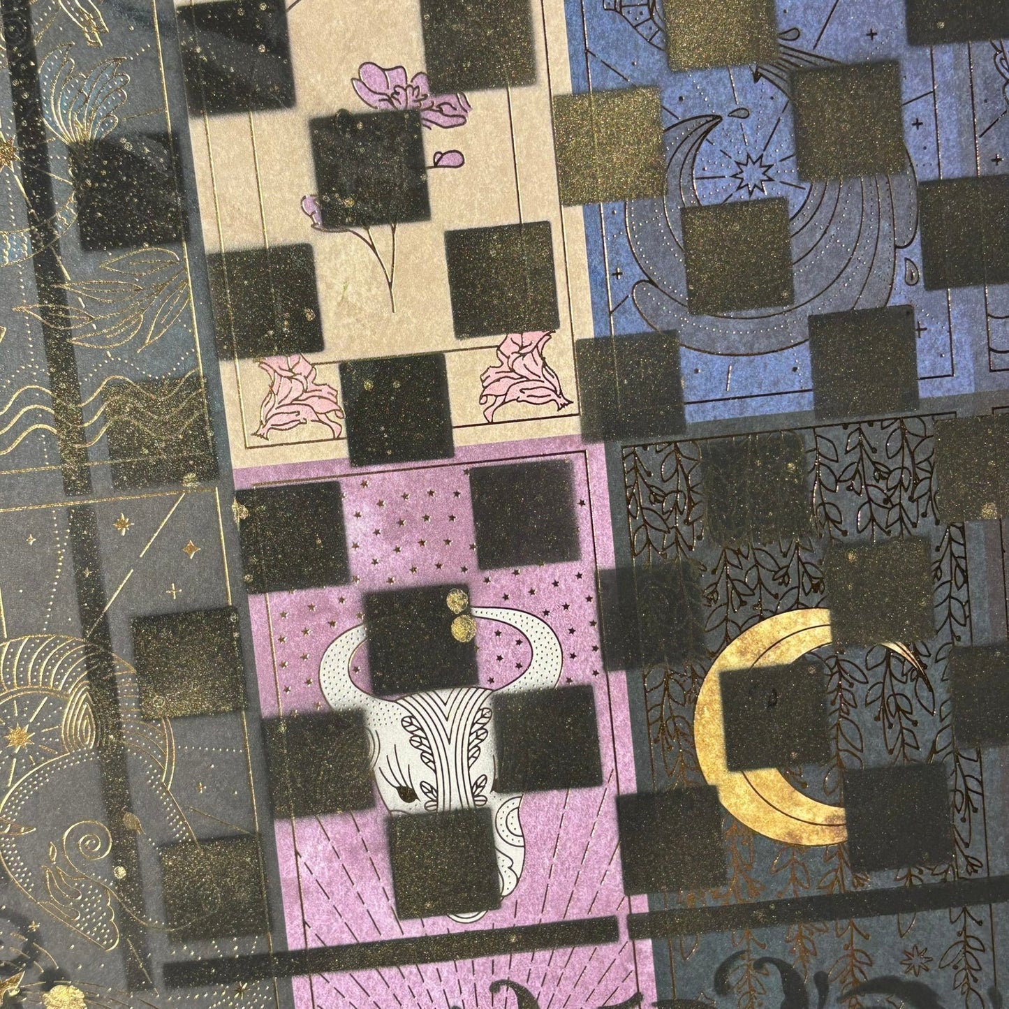 Midnight Collage - Scrapbook Chess Board