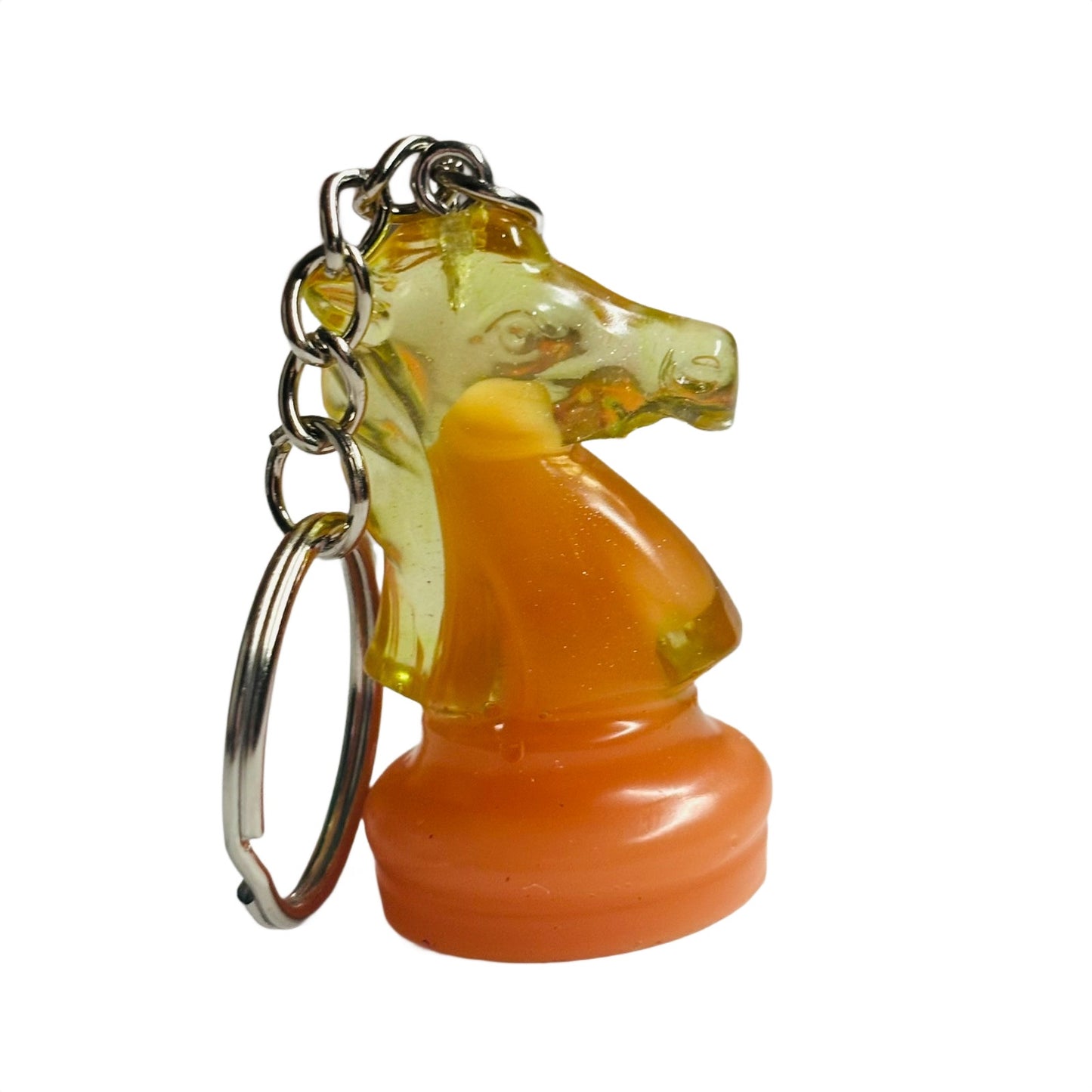 Orange Swoosh Knight - Handmade Resin Keychain